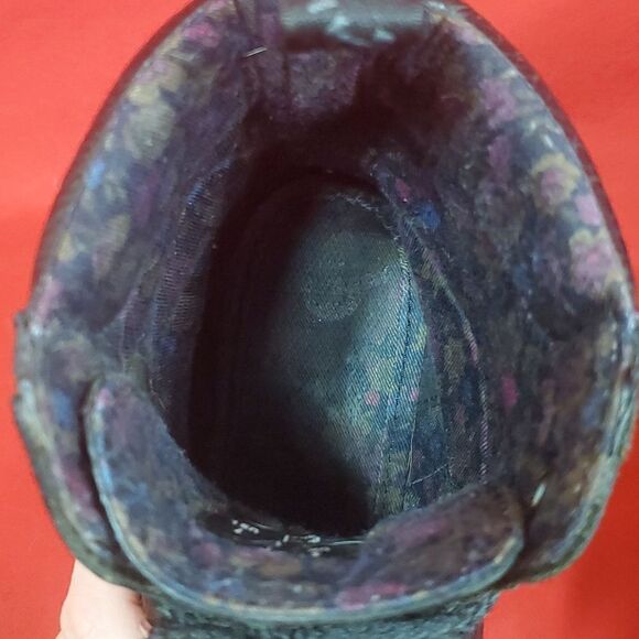 Dr. Martens Dharma Black Combat Boots with Chunky Sole Womens Size 7 Goth Grunge - Picture 5 of 9